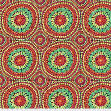 Books: Mandala Red Quilt Backing by Kaffe Fasset