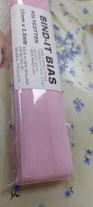 Bias Binding 25mm Baby Pink