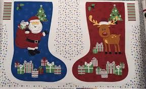 Books: Christmas Stockings Panel by Nutex