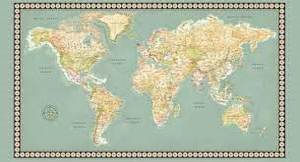 Books: Meridian World Map