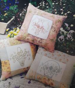 Books: Basket Bloom Embroidered Cushion