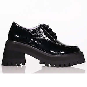 Shoe: MINX BOSS BLACK CRINKLE PATENT