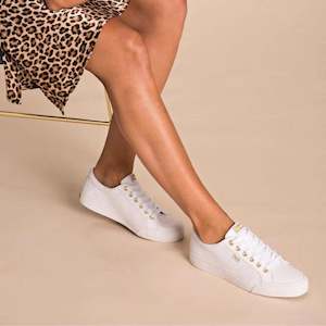 KEDS JUMP KICK PERFORATED LEATHER WHITE GOLD