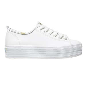 Shoe: KEDS TRIPLE UP LEATHER WHITE