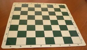 Game: Silicone Chess Mat 55mm Squares Green