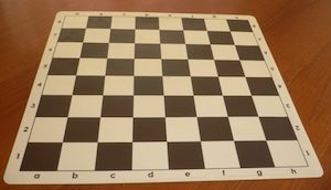 Silicone Chess Mat 55mm Squares Brown