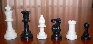 Standard Plastic Chessmen. 95mm King