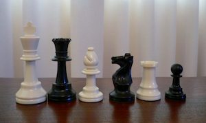 Extra Weighted Plastic Chessmen. 95mm King