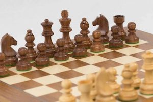 Babul Universal Chess Set with Teak Board. 76mm King