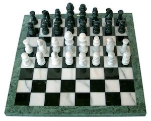 Marble Chess Board Black and White 45mm Squares REDUCED PRICE