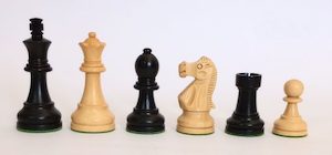 Black Classic Chessmen. 76mm King