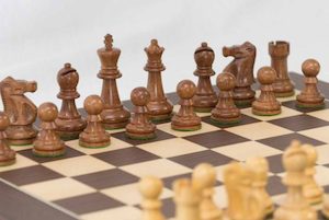 Babul Ultimate HEAVY WEIGHTED Chess Set with Macassar Board. 90mm King