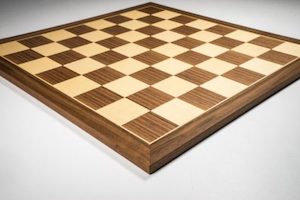 Walnut and Maple Standard Chess Board 35mm Squares