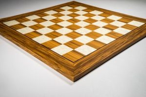 Olive and White Deluxe Chess Board 45mm Squares