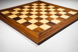 Palisander and Maple Deluxe Chess Board 45mm Squares