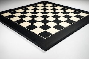 Black Gloss Deluxe Chess Board 45mm Squares