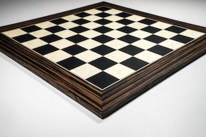 Black Ebony Gloss Deluxe Chess Board 50mm Squares