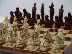 Berkeley Chess Mandarin Chessmen Cardinal Red