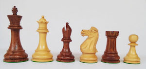 Anjan Super Classic HEAVY WEIGHTED Chessmen. 101mm King