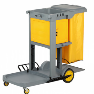 FILTA Janitor Cart with Locking Doors - Grey