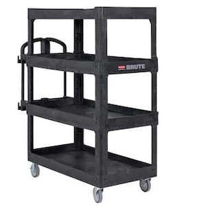 Rubbermaid BRUTE 4-Shelf Heavy-Duty Ergo Utility Cart