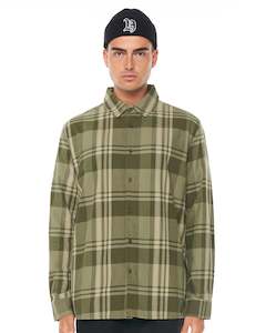 OG Shirt Brush Plaid Shirt - Khaki