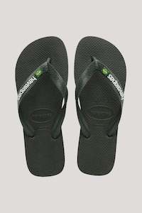 Havaianas Brazil Logo Jandal - Olive Green/Green