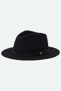 Clothing: Messer Packable Fedora - Black/Black