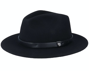 Clothing: Messer Fedora - Black/Black