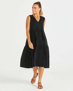 Clothing: Seville Tiered Dress - Black