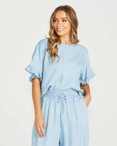 Clothing: Davie Top - Chambray