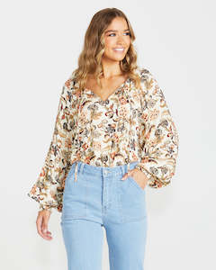 Clothing: Dara Boho Top - Wildflower