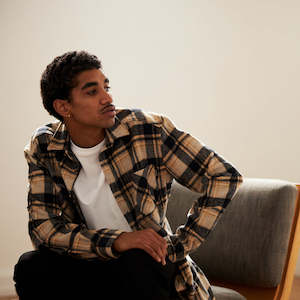 Clothing: Mason Flannel - Black/White/Tan