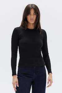 Miana Organic Long Sleeve Tee - Black