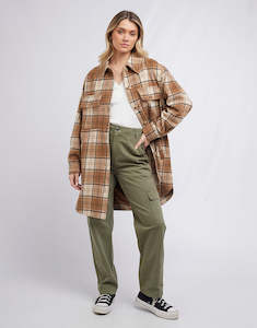 Fleetwood Check Shacket - Brown Check