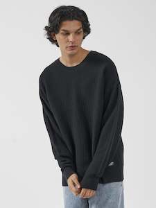 Clothing: Republic Crew Knit - Washed Black