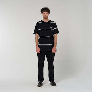 Clothing: Easy Stripe T-Shirt - Black/White