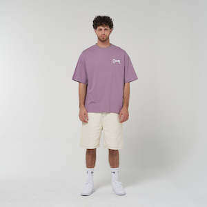 Scripted Box Fit Tee - Light Purple