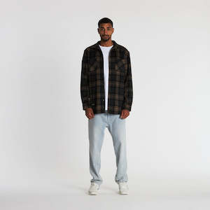 Mason Flannel Shirt - Brown/Dark Grey