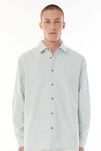 Oxford LS Shirt - Emerald/White