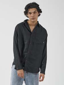 Hemp Minimals Oversized Long Sleeve Shirt - Black