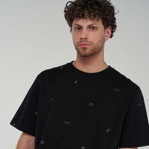 Clothing: Simple Print Tee - Black