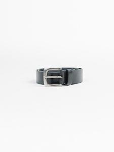 Clothing: Wide Leather Belt - Black