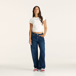 Clothing: Mid Bella Baggy Jean - Winnmere Rinse