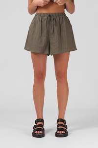 Tilly Short - Olive Textured