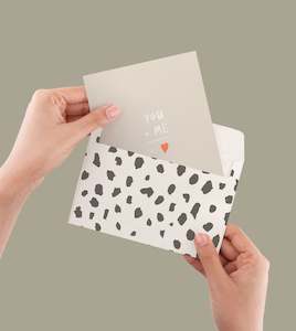 Clothing: You + Me Greeting Card - Chalk