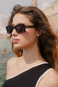 Manhattan Black Square Sunglasses