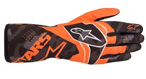 Alpinestars 1 K Race Kart Glove Orange Fluro Black and Camo