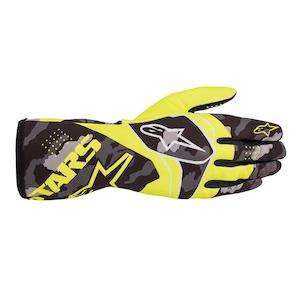 Alpinestars 1 K Race Kart Glove Yellow Fluro Black and Camo