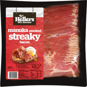 HELLERS MANUKA SMOKED STREAKY BACON (FZN1kg)